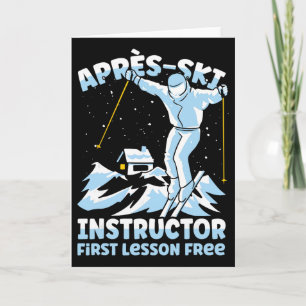 Apres Ski Instructor Skiing _1 Card