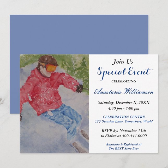 APRES SKI PARTY EVENT INVITE (Front/Back)