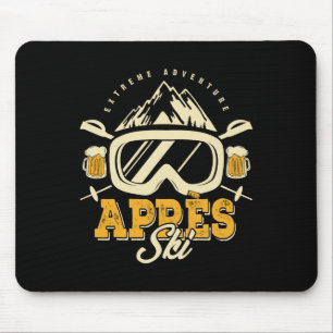 Apres Ski Party Outfit, Beer And Drinks After Skii Mouse Pad