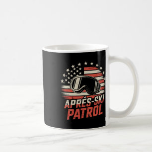 Apres Ski Patrol Usa Flag  Coffee Mug