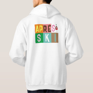 Après-ski Retro Ski Skiers Color Block  Hoodie