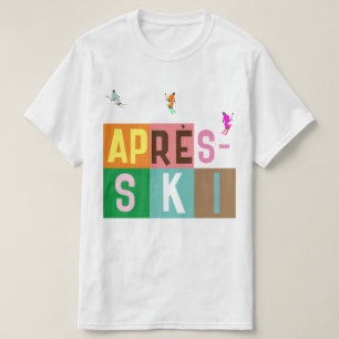 Après-ski Retro Skiers Colour Block T-Shirt