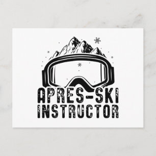 Apres-Ski Skiers Ski Skiing Mountains Gift Postcard