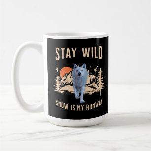 Après Ski Snow Runway Wolf Art Coffee Mug