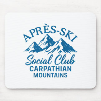Après ski social club carpathian mountains mouse pad