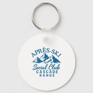Après ski social club cascade range keychain