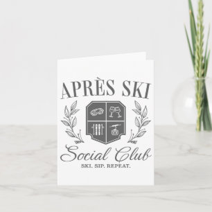 Apres Ski Social Club Downhill Skiing Ski Sip Repe Card