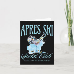 Apres Ski Social Club Drinking Party Womens Winter Card