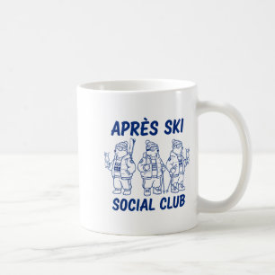Après ski social club funny skiing ski polar bears coffee mug
