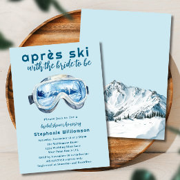 Apres Ski Sporty Winter Watercolor Bridal Shower Invitation