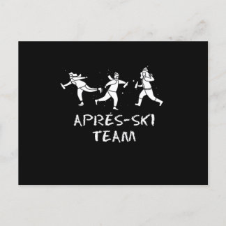 Apres Ski Team Drinking Skiing Snow Winter Sports  Postcard