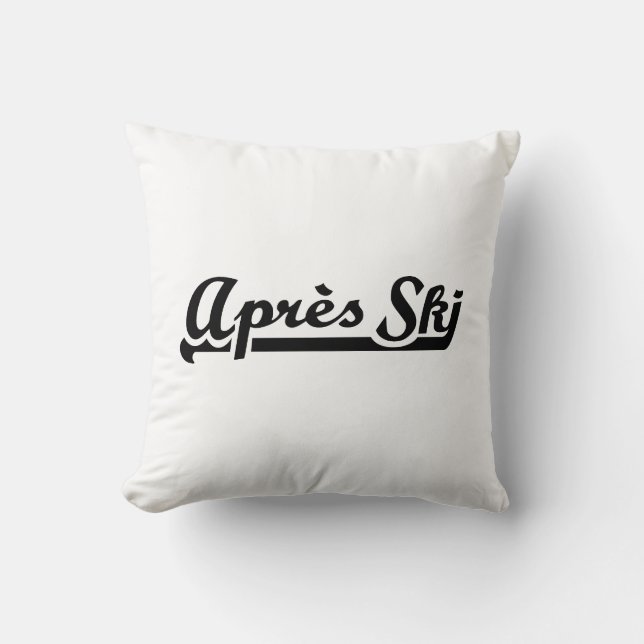 Apres ski throw pillow (Front)