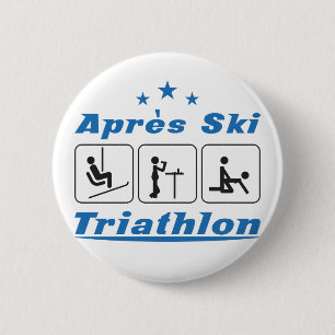Apres Ski Triathlon 2 Inch Round Button