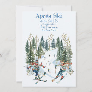 Après Ski winter skiing Bridal Shower Invitation