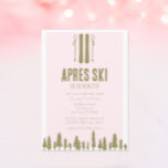 Apres Ski Winter Theme Baby Shower Invitation<br><div class="desc">Perfect for Apres Ski Baby Showers! With a bold pink and gold design and modern font these invitations are perfect for your party.</div>