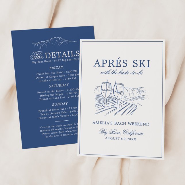 Après Ski With The Bride to Be Bach Weekend Invitation (Creator Uploaded)