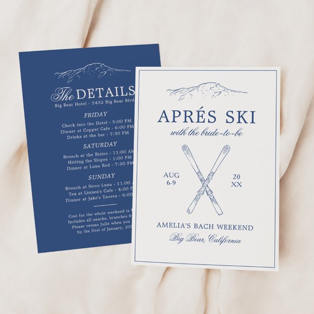 Après Ski With The Bride to Be Bach Weekend Invitation (Creator Uploaded)