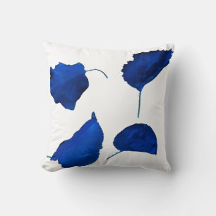 Apricot Arbre Bleu Feuille Coussin Jeu Oreiller
