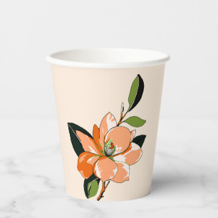 Apricot Azalea on Cream Paper Cups