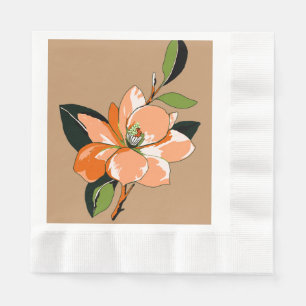 Apricot Azalea on Tan Napkin