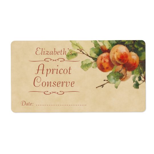 Apricot Canning label Shipping Label