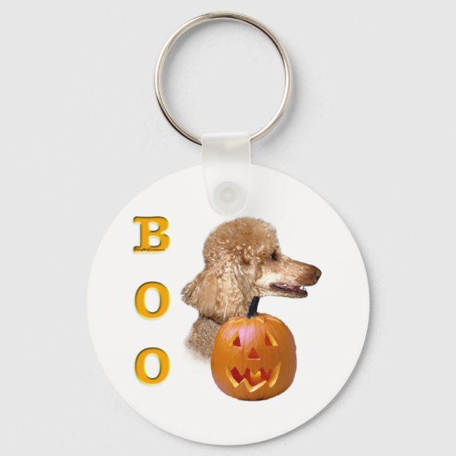 Apricot Coated Poodle Boo Keychain (Front)