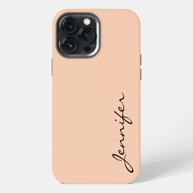 Apricot colour background iPhone case (Back)