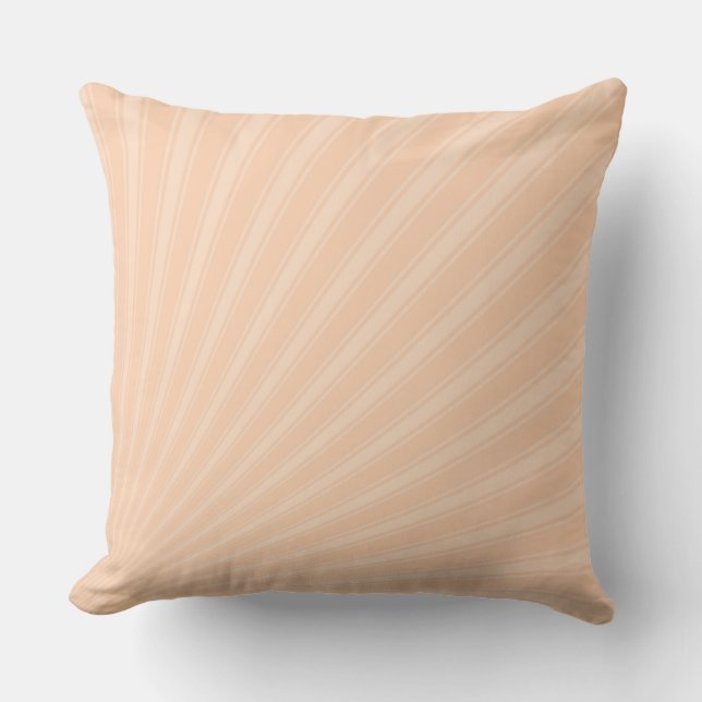 Apricot Colour Stripe Funky Pattern Throw Pillow (Front)