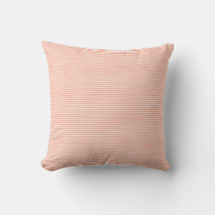 Apricot Colour Stripes Template Trendy Stylish Throw Pillow