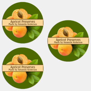 Apricot conserve le Étiquette alimentaire circulai