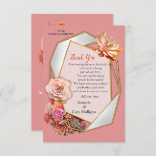 Apricot Crush Colour 2024 with Succulents RSVP Card