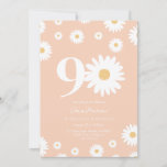 Apricot Daisy 90th Birthday Invitation<br><div class="desc">🌼 Celebrate a big milestone with our 90th Daisy Birthday Invitation! 🎉 Perfect for honouring a special loved one's 90th birthday, this groovy invitation features beautiful daisies and elegant calligraphy. Personalize it with all the party details to create a memorable and unique celebration. Make this milestone birthday as special as...</div>