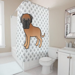 Apricot English Mastiff Cute Cartoon Dog