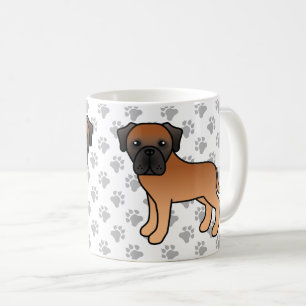 Apricot English Mastiff Cute Cartoon Dog Coffee Mug