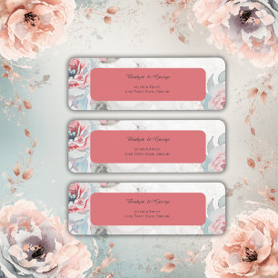 apricot floral watercolor wildflower rose wedding