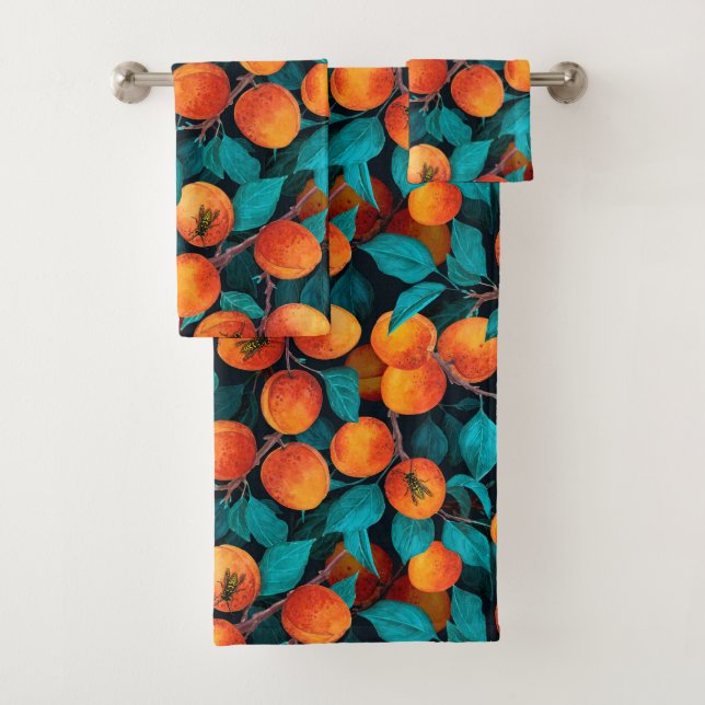 Apricot garden 2 bath towel set (Insitu)