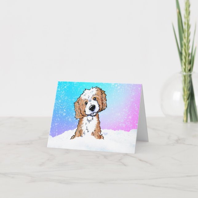 Apricot Goldendoodle  Card (Front)