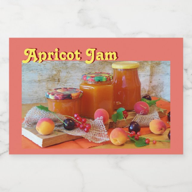 Apricot Jam Jar Étiquette (Étiquettes simples)
