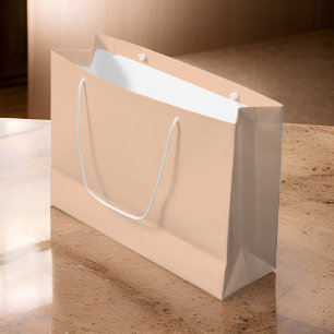 Apricot Light Peach Minimalist Solid Color Large Gift Bag