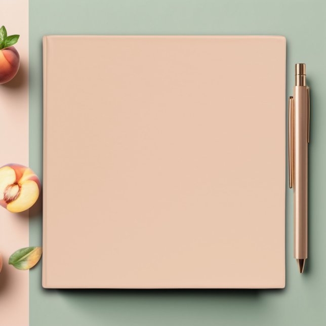  Apricot Light Peach Minimalist Solid Colour  Binder (Creator Uploaded)