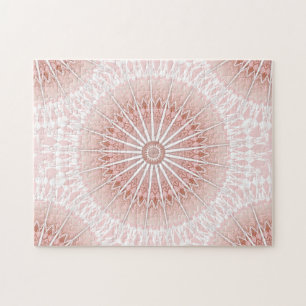 Apricot Mandala Jigsaw Puzzle