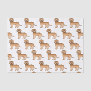Apricot Mini Goldendoodle Cute Cartoon Dog Pattern Tissue Paper