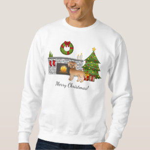 Apricot Mini Goldendoodle - Festive Christmas Room Sweatshirt