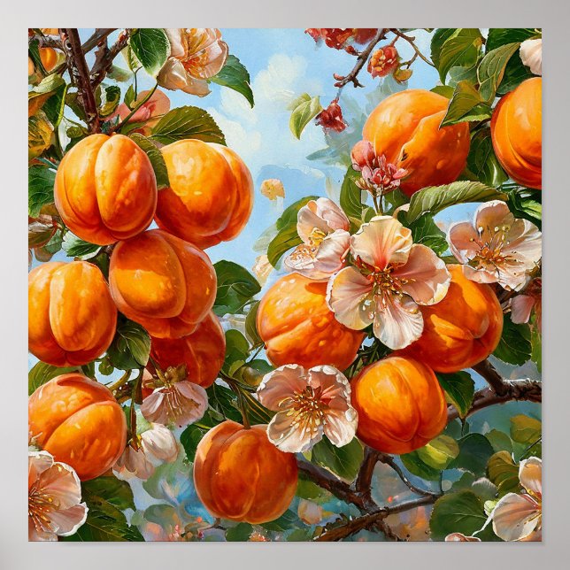 Apricot Minimal Botanical Kitchen Decor (Front)