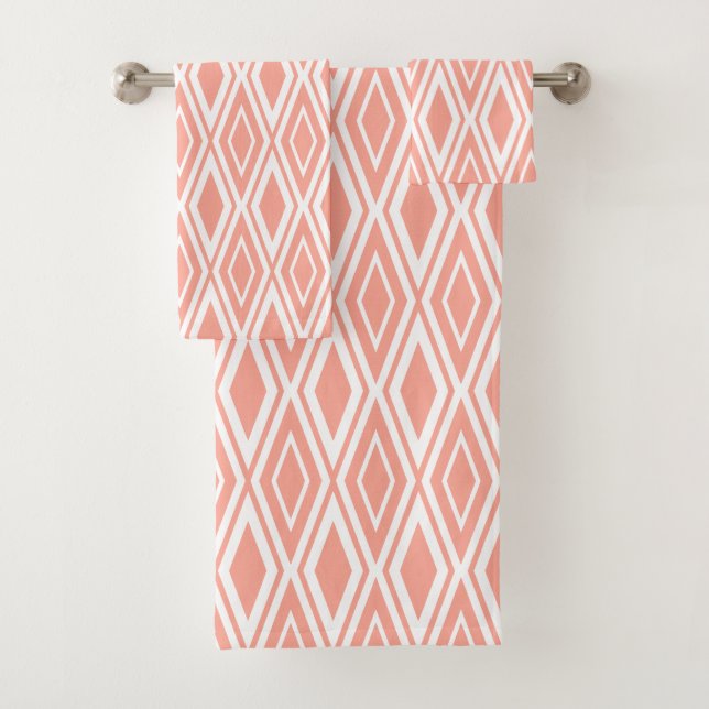 Apricot moderne et Motif de diamant blanc (En situation)