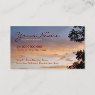 Apricot nuages Skyscapes Carte de visite