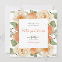 Apricot Orchard Botanical Save the Date