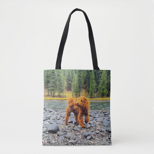 Apricot Poodle - Customizable Gift Tote Bag (Front)