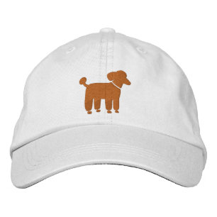 Apricot Poodle Dog Logo (Customizable Colour) Embroidered Hat
