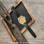 Apricot Ridge Watch<br><div class="desc">This Abstract,  graphic design,  is a digitally-edited,  pattern of pale,  orange,  lined with ridges-which gives it a clean,  glowing look,  of ruggedness.</div>